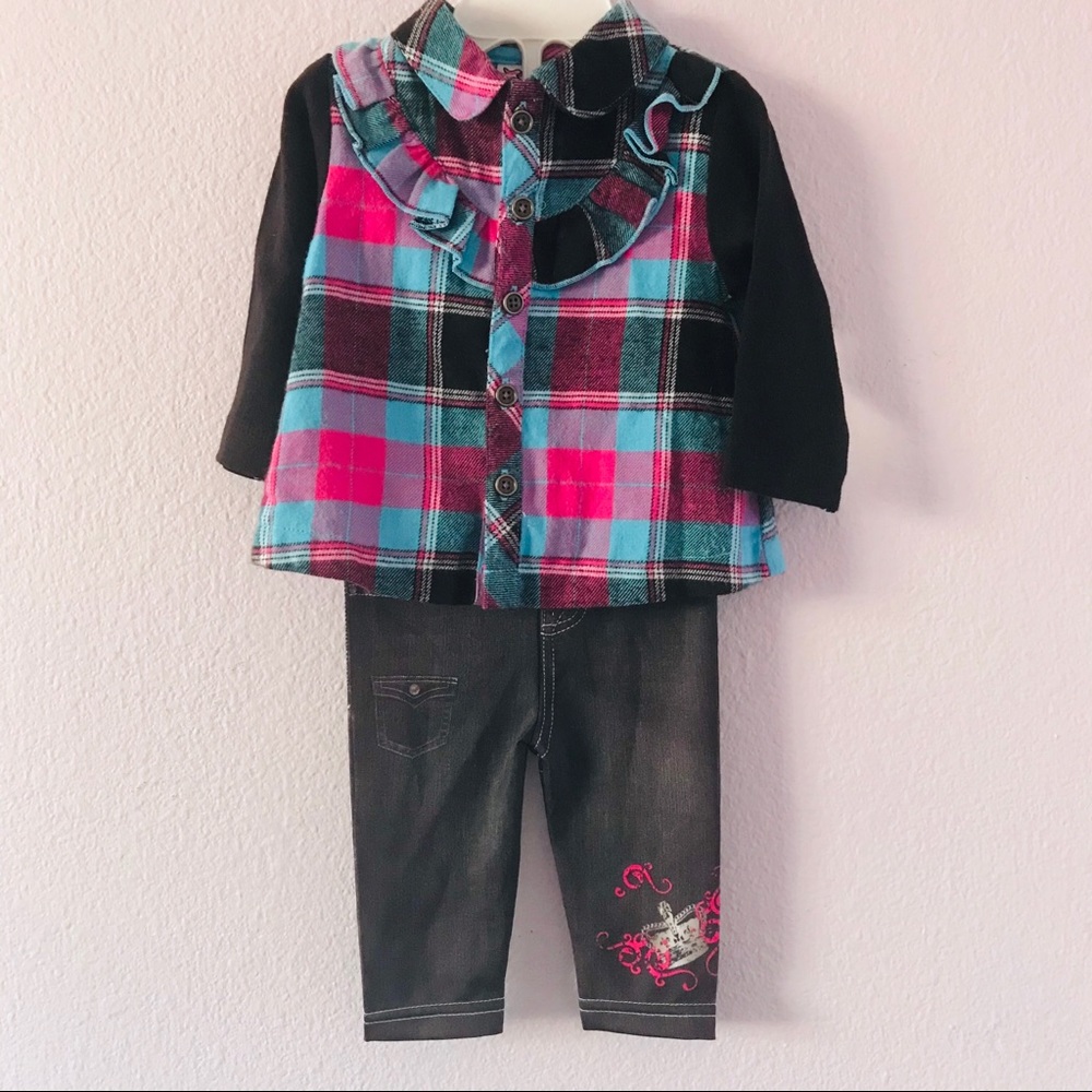 New vintage multicolored Glama Jama set for girl